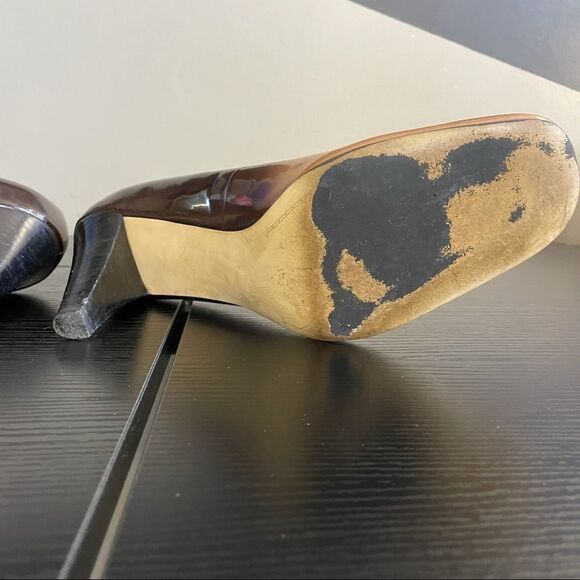 Franco Sarto Dublin Ombré Caramel to Rich Brown Leather Pump, 10 - Picture 5 of 14